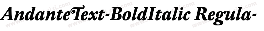 AndanteText-BoldItalic Regula字体转换